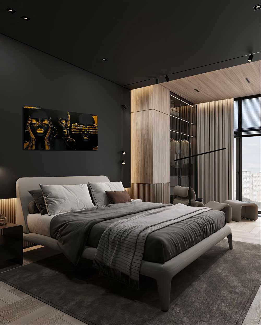 Negirdėti, Nesakyti, Nematyti - Drobė Su Laku