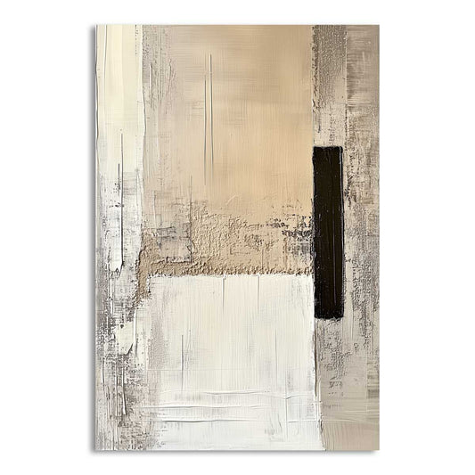 Black Horizon canvas wall art with deep black background, minimalist painting