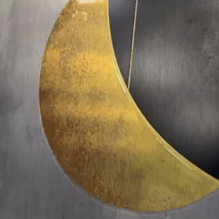 Golden Circles - Aluminum + Varnish