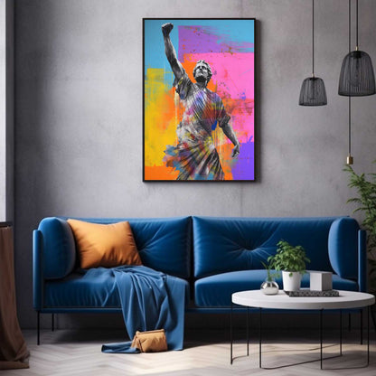 blue interior color print canvas graiku dievas