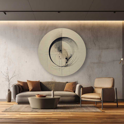 Gravitacijos Linija – Apvalus Aliuminio Paveikslas