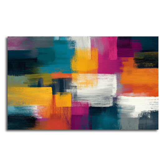Harmony of Color – horizontal canvas painting with bold colors