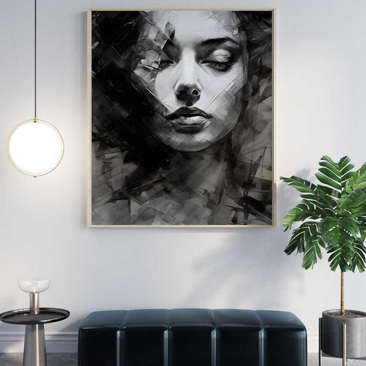 Black White Abstract - Aluminium