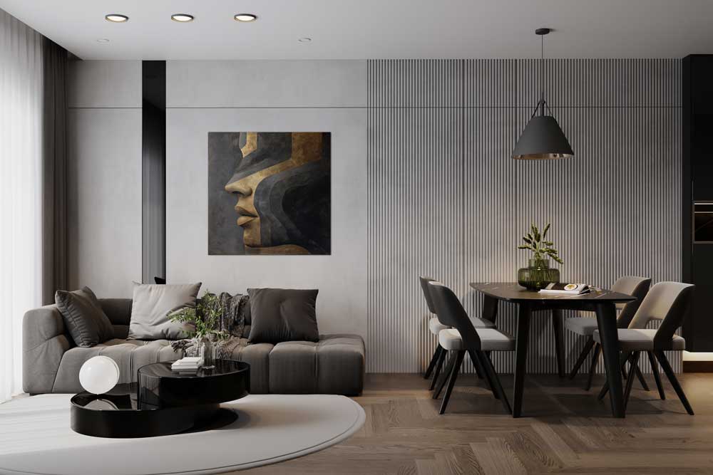 Outline of Silence - Aluminum Wall Art