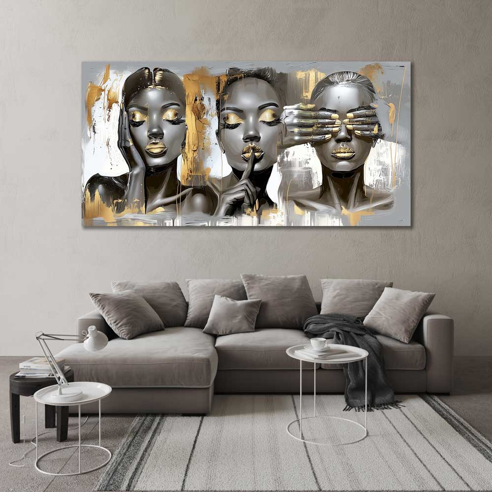 modenus drobes paveikslas pilkas auksas