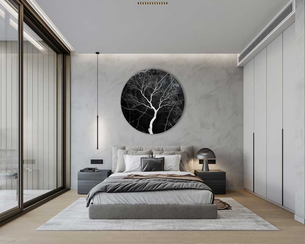 Baltasis Medis - Apvalus Aliuminis su laku