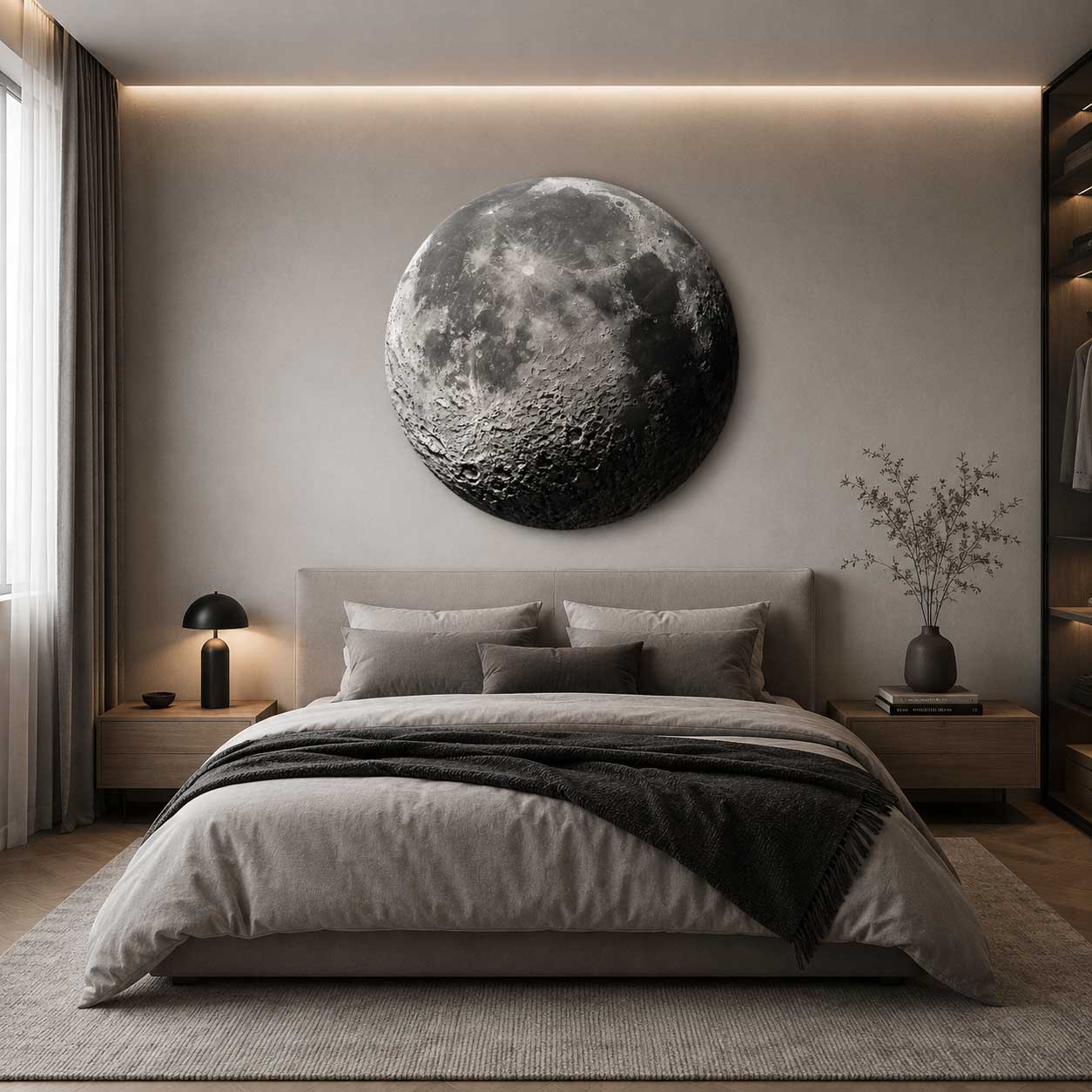 Moonlit Silence - Round Aluminum