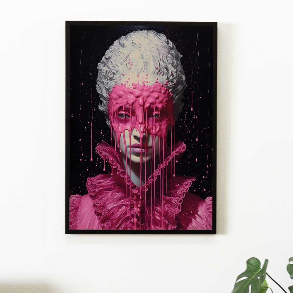 Dripping Pink Paint - Neon Ink Canvas Print by TepLep.com – Teplep