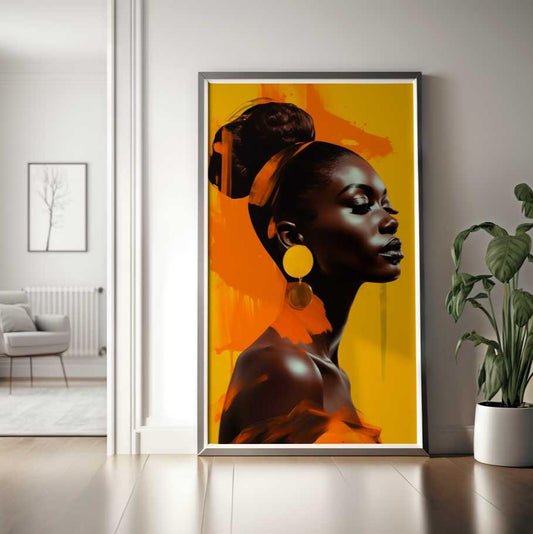 Yellow Orange Africa - Canvas