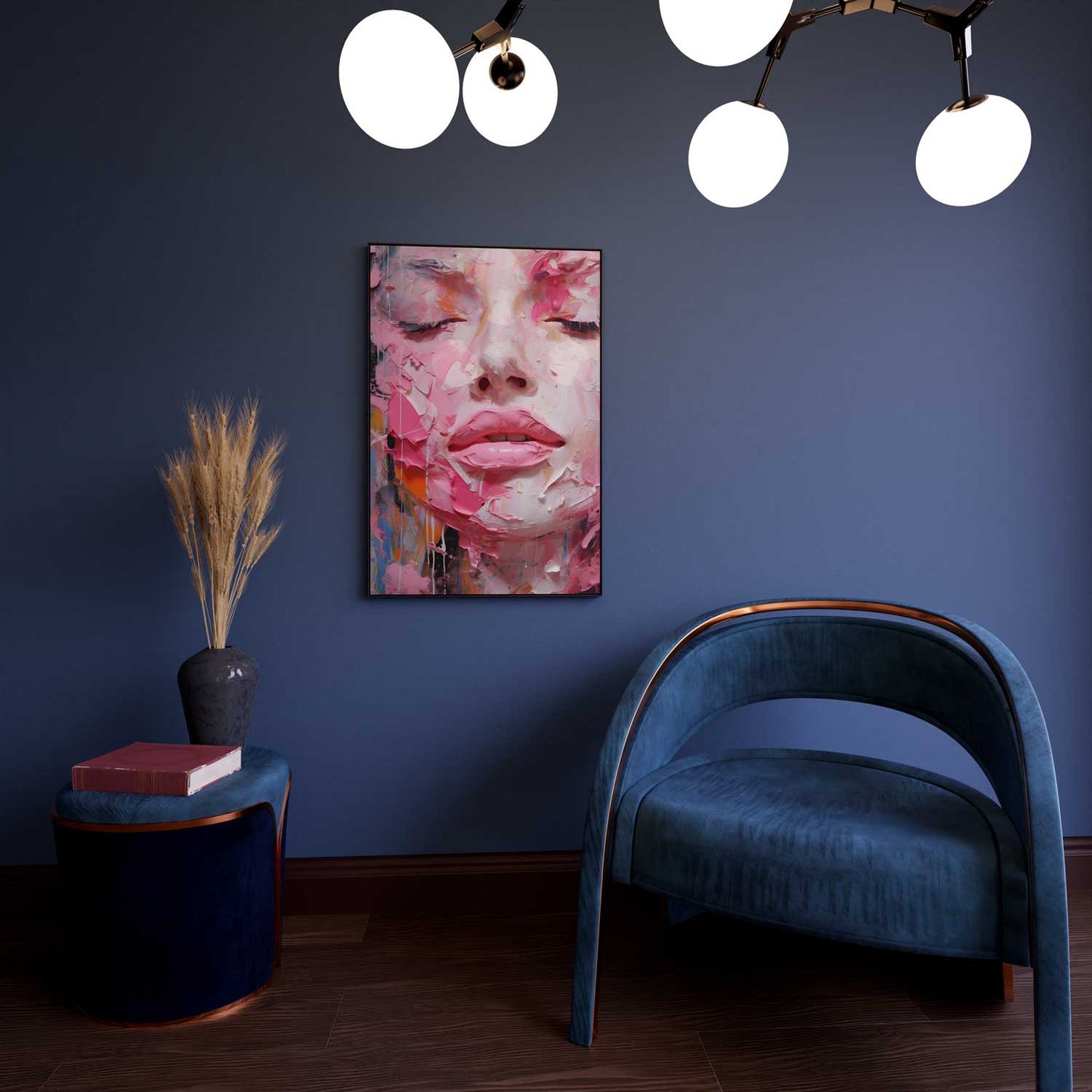 Pink Papercut - Modern Wall Art Canvas