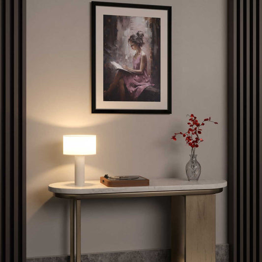 Romantic Book Reader - Canvas