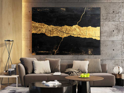 Golden Line – Canvas + Varnish