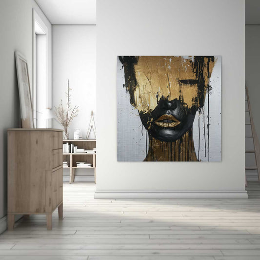 Golden Mask - Aluminium + Varnish
