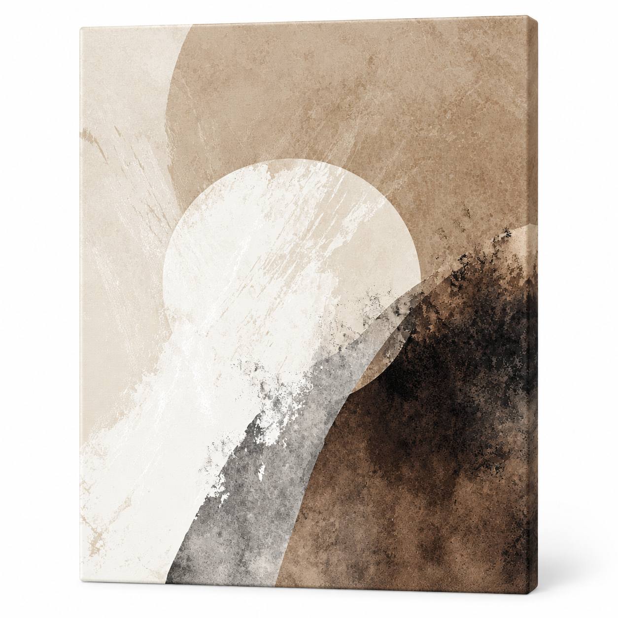 Quiet Horizon canvas print shown at an angle, highlighting the stretched canvas depth and texture