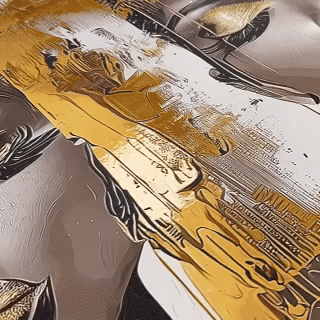 Negirdžiu, Nematau, Nekalbu (Sidabrinė Versija) – Drobė Su Laku