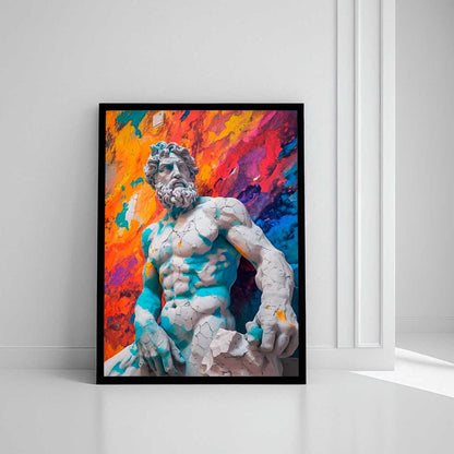strong zeus stone  color corolful canvas extra large size