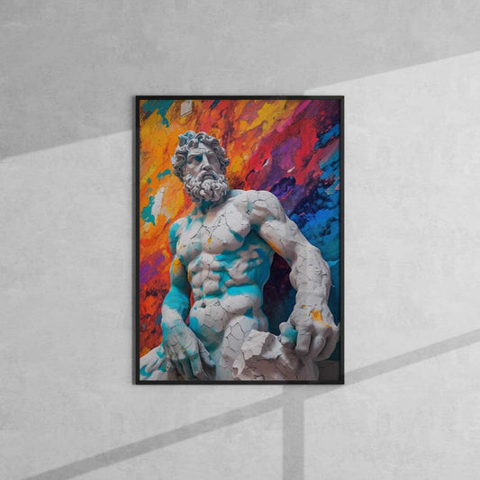 drobe strong men spalvotas color zeus dideliu didžiu printai canvas