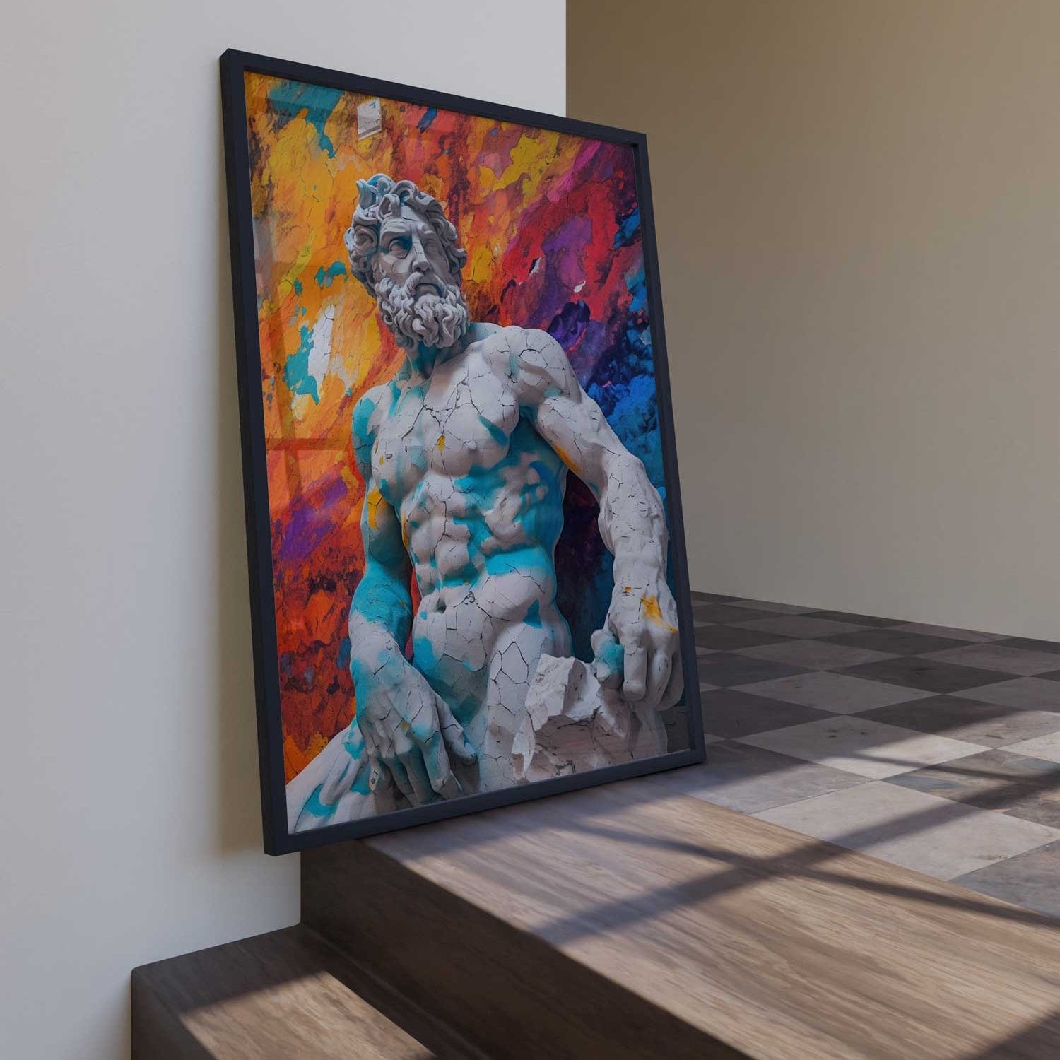 print art canvas dzeusas strong men drobe dideliu didžiu